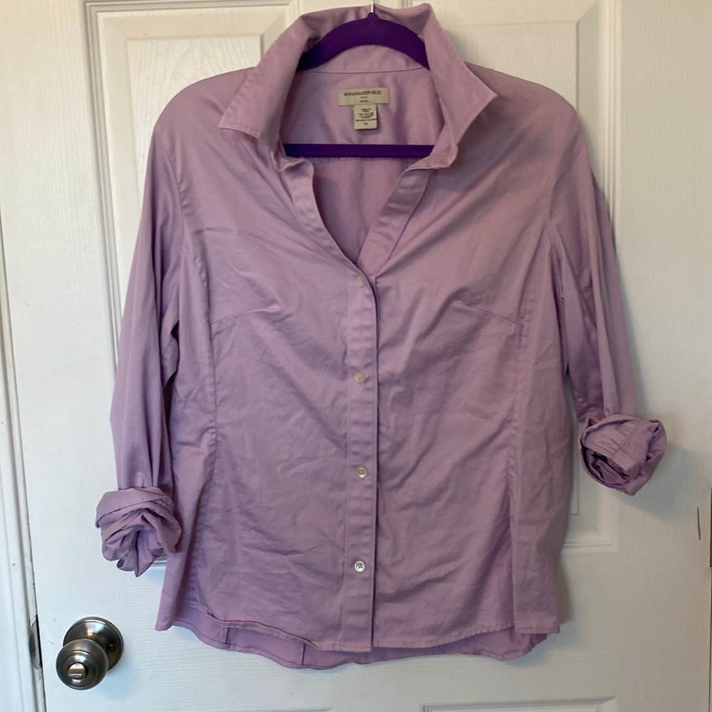 Banana Republic Lavender Button Down Shirt